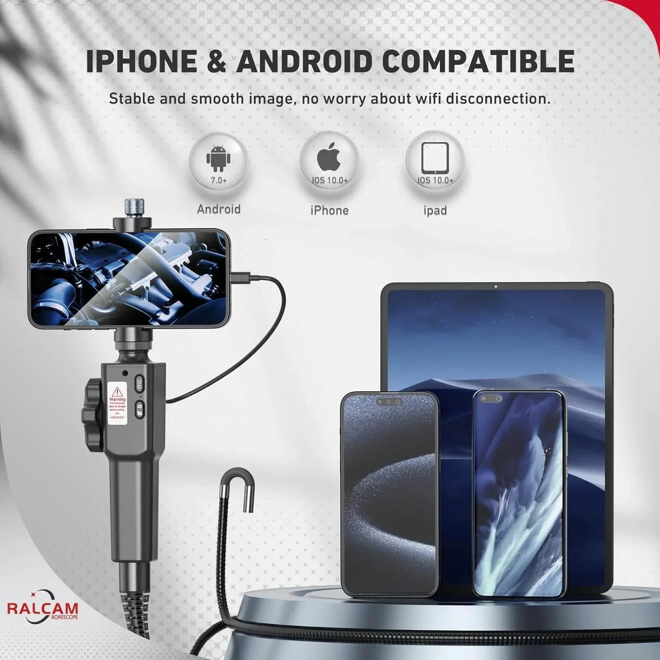 Phone-compatible endoscope lineup – Ralcam articulating borescopes for Android and iPhone