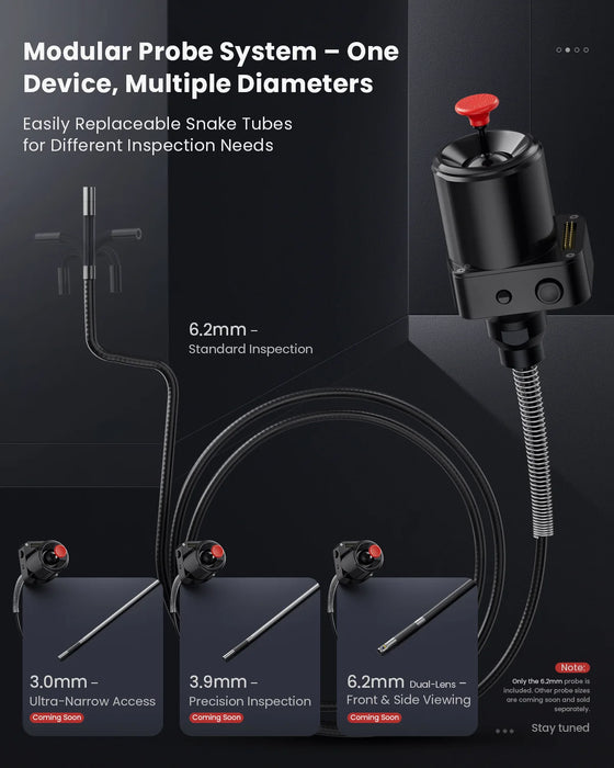 Ralcam M506 modular borescope system with interchangeable probes and carrying accessories