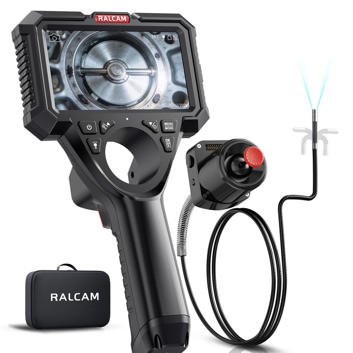 Ralcam M506 modular borescope with interchangeable probes, 5-inch HD display and 4-way articulation
