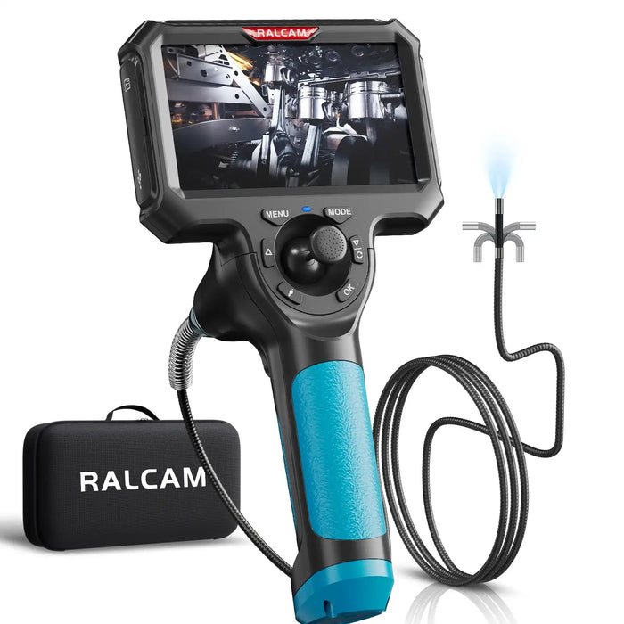 Ralcam M6X 4-way articulating industrial endoscope with 5-inch IPS screen and flexible probe