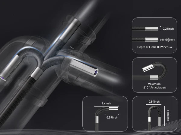 Flexible 210°-Artikulation für schwer erreichbare Bereiche