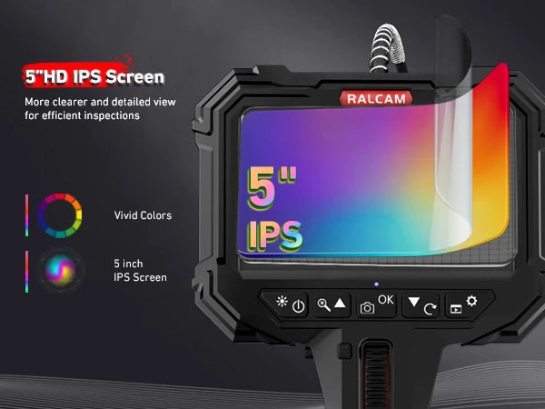 Industrielles Endoskop mit 5-Zoll-HD-IPS-Bildschirm – klare, hochauflösende Ansicht