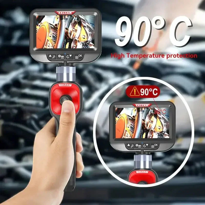F606B Articulating Borescope with 6 Led Lights, 6.2mm Lens, 3.5'' IPS HD Screen