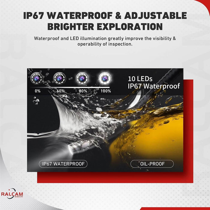 H406A Articulating Borescope Compatible with Android and iOS Phone, 8.5mm Lens, IP67 Waterproof
