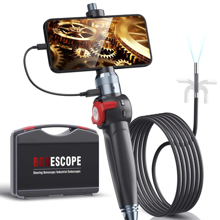 H406A Articulating Borescope Compatible with Android and iOS Phone, 8.5mm Lens, IP67 Waterproof