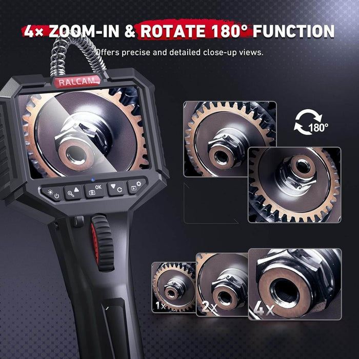 N306S 2 Way Endoscope Camera with 6 Led Lights, 6.2mm Lens, 3.5'' IPS Screen