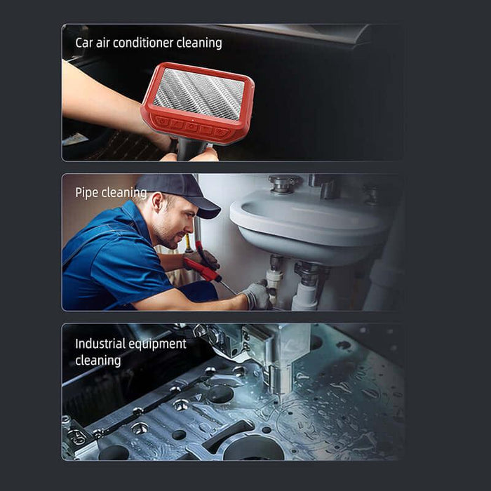 Automotive evaporator inspection and cleaning with Ralcam Q3 endoscope in action